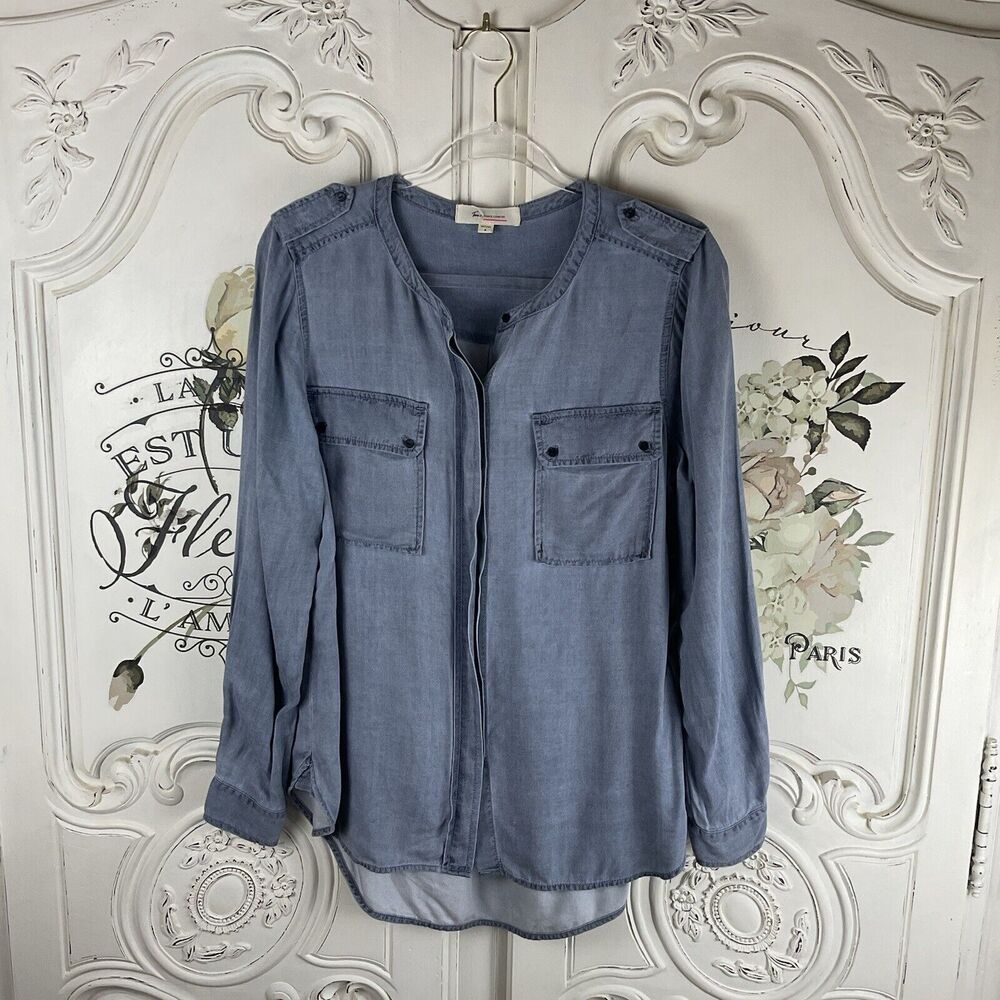 Two By Vince Camuto Chambray Button Down Utility … - image 4